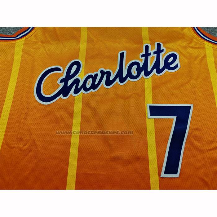 Maglia Charlotte Hornets Kon Knueppel No 7 Citta 2025-26 Arancione